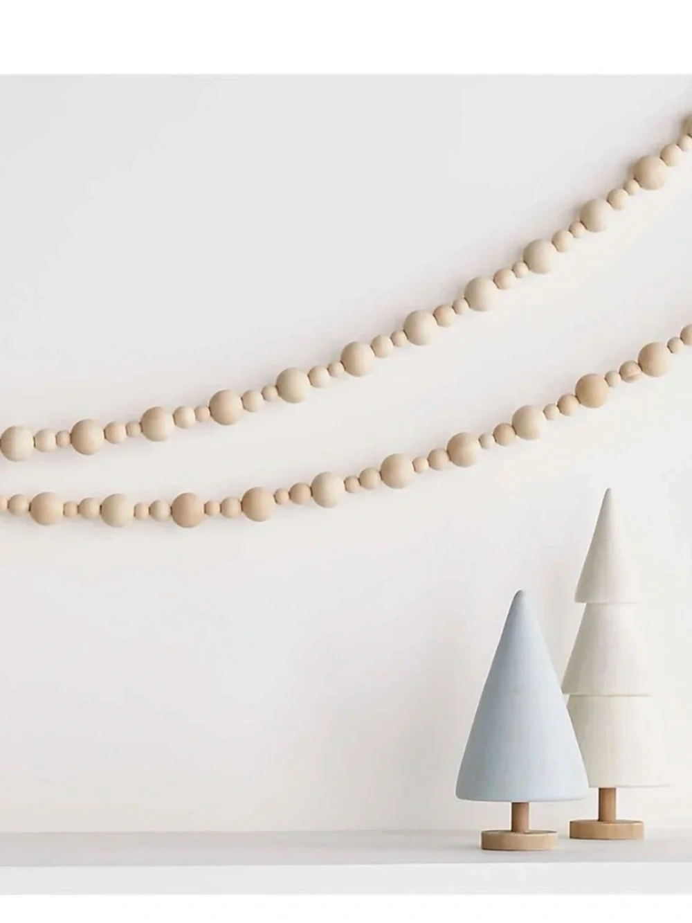 Crate&Barrel Wood Bead Garland 72